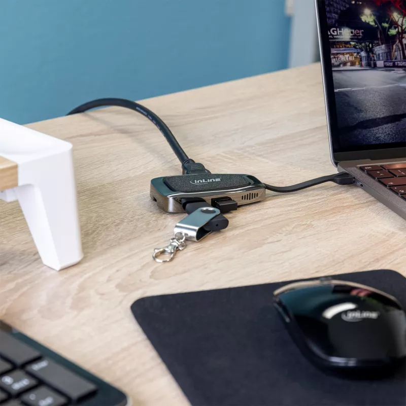 Hub USB InLine USB 3.2 Gen 2 Multi Hub (2xUSB-A + 1xHDMI + 1xUSB-C)