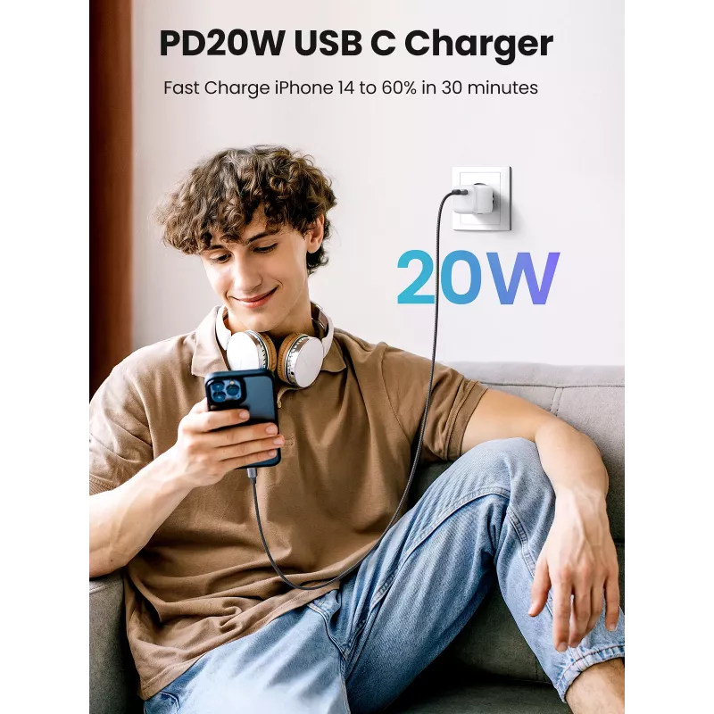 Ładowarka sieciowa Ugreen 15324 uniwersalna biała AC 1 port USB typu C