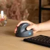 Mysz pionowa R-Go Tools R-Go HE Basic, mysz ergonomiczna, średnia (rozmiar dłoni ≥ 185 mm), praworęczna, Bluetooth, szara