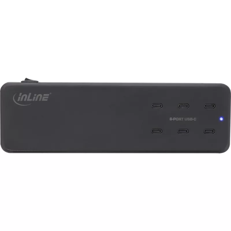 InLine zasilacz wieloportowy, ładowarka, 6x USB-C, PD 3.0, GaN, czarny