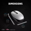 Mysz Bluetooth HP 240 Lunar biały, symetryczna, optyczna, Bluetooth, 1600 DPI, biała