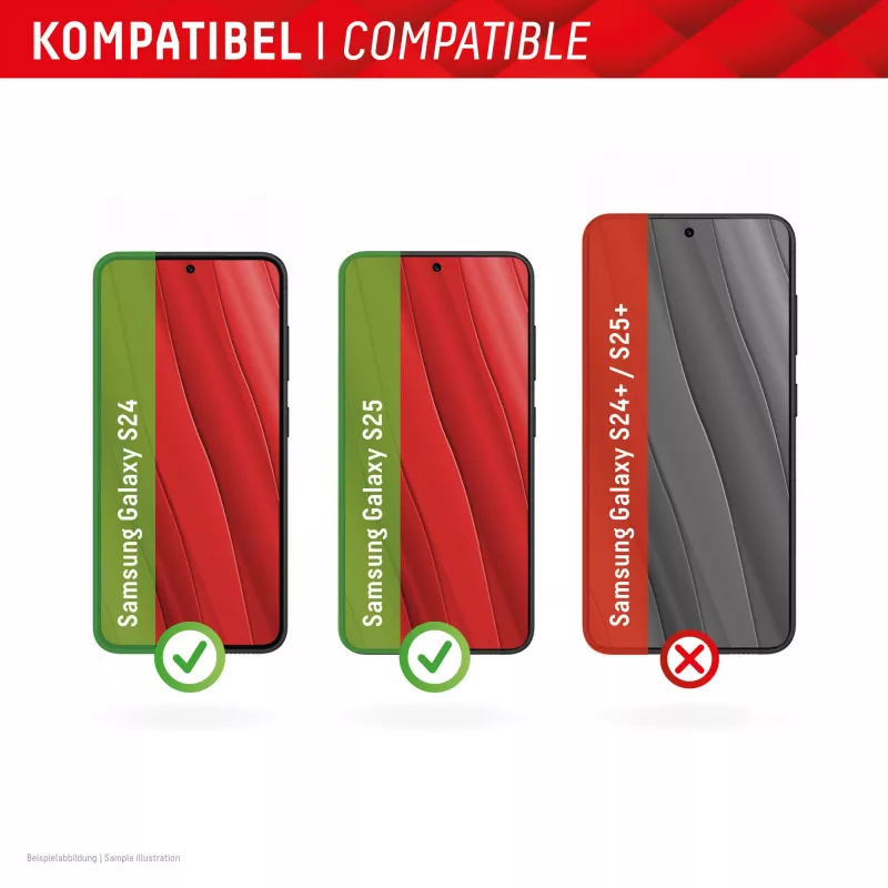 Displex Smart Glass (9H) do Samsung Galaxy S24/S25, naklejka montażowa, niezniszczalne