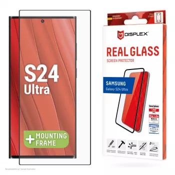 Displex Full Cover Screen Protector (10H) do Samsung Galaxy S24 Ultra, Eco Mounting Frame, Pełne Pokrycie
