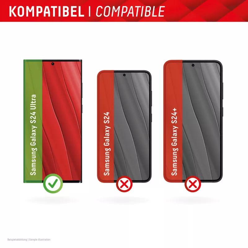 Displex Full Cover Screen Protector (10H) do Samsung Galaxy S24 Ultra, Eco Mounting Frame, Pełne Pokrycie