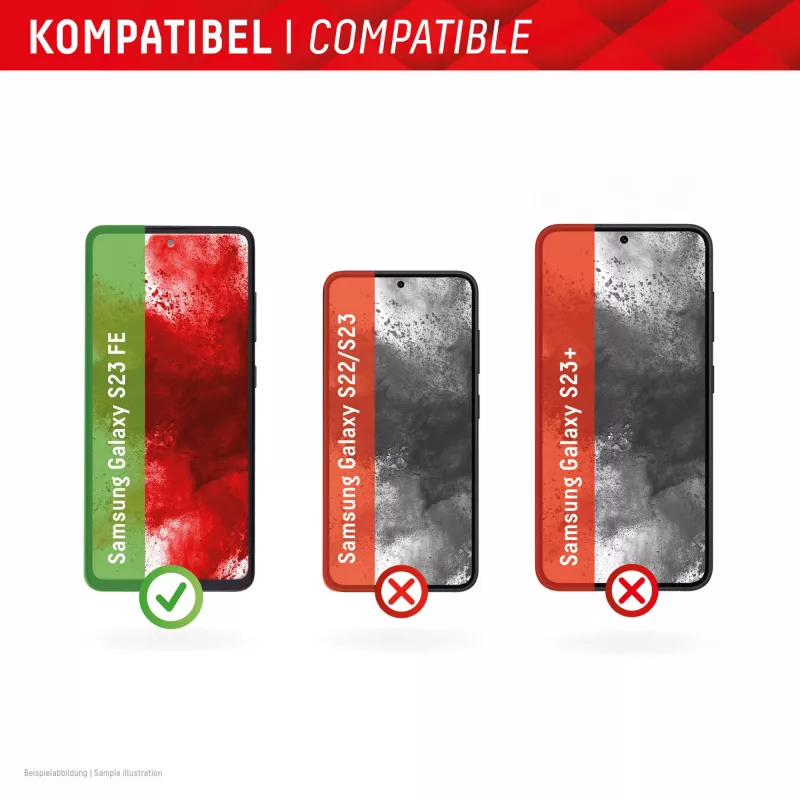 Displex Szkło Hartowane + Etui do Samsung Galaxy S23 FE, Ramka montażowa Eco, odporne na zarysowania