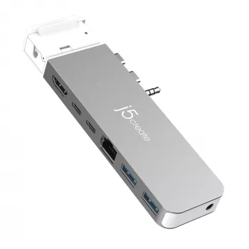 USB Hub j5create JCD395 4K60 Elite Pro przewodowy USB4 z zestawem MagSafe