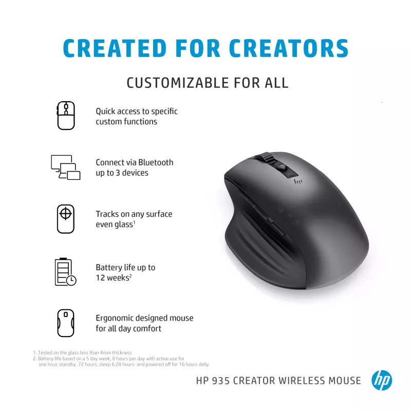 Mysz HP 935 Creator Wireless RF Wireless + Bluetooth