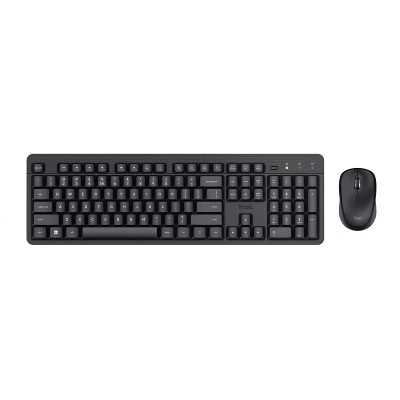 Trust Ody II klawiatura Mysz w zestawie Biurowa RF Bezprzewodowa QWERTZ Niemiecka Czarna