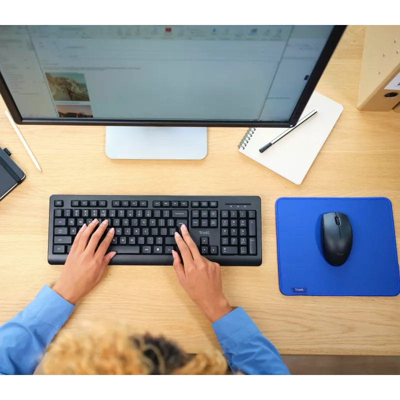 Trust Primo klawiatura Mysz w zestawie Office RF Wireless QWERTZ niemiecka Czarna