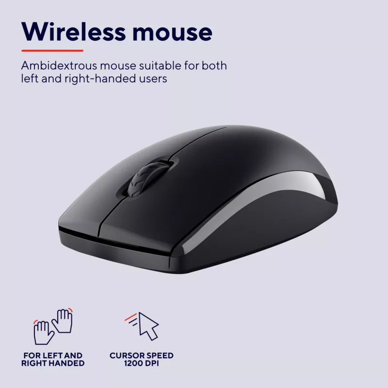 Trust Primo klawiatura Mysz w zestawie Office RF Wireless QWERTZ niemiecka Czarna