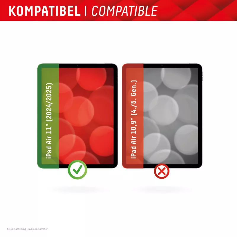Szkło do tabletu Displex (9H) dla Apple iPad Air 11 cali (2024/2025), Ekologiczna ramka montażowa, niełamliwe, ultracienkie, niewidoczne