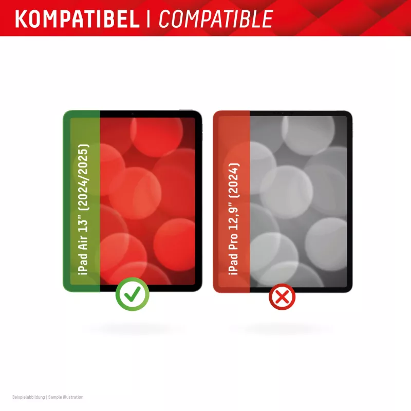 Displex Tablet Glass (9H) do Apple iPad Air 13 cali (2024/2025), ekologiczna ramka montażowa, nietłukące, ultracienkie, niewidoczne