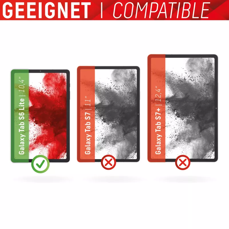 Displex Tablet Glass (9H) do Samsung Galaxy Tab S6 Lite, Eco ramka montażowa, nietłukące, ultracienkie, niewidoczne
