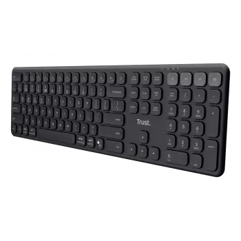 Klawiatura Trust Vaiya Home/Office RF Wireless + Bluetooth QWERTZ niemiecka czarna