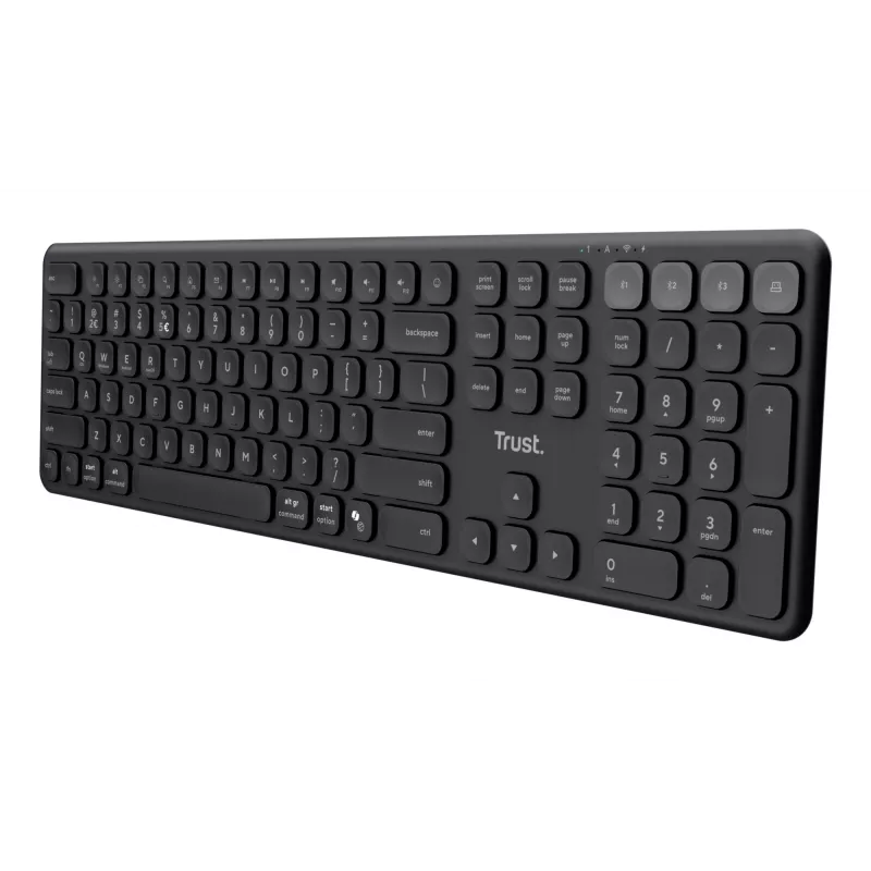Klawiatura Trust Vaiya Home/Office RF Wireless + Bluetooth QWERTZ niemiecka czarna