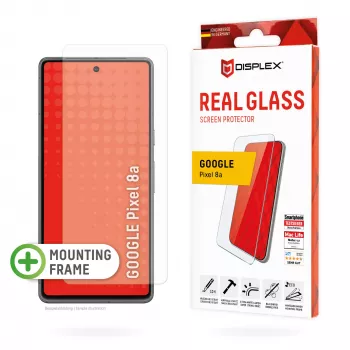 Displex Screen Protector (10H) do Google Pixel 8a, Eco Mounting Frame, odporny na zarysowania