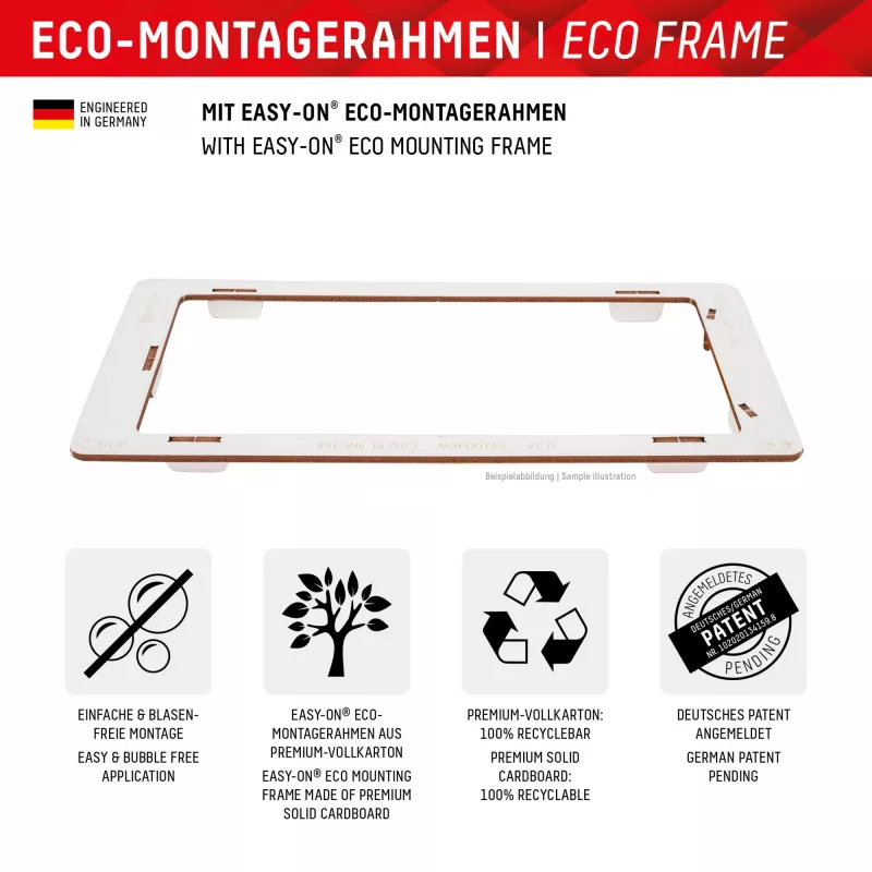 Displex Screen Protector (10H) do Google Pixel 8a, Eco Mounting Frame, odporny na zarysowania