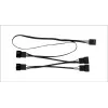 Kabel współdzielący PWM Arctic PST kabel Rev. 2 dla 4 wentylatorów PWM, złącza 4-pinowe PWM, czarny