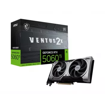 Karta graficzna MSI GeForce RTX 5060 Ti 16 GB GDDR7, PCIe 5.0, 128-bitowa, boost 2602 MHz, 180 W, 2 wentylatory