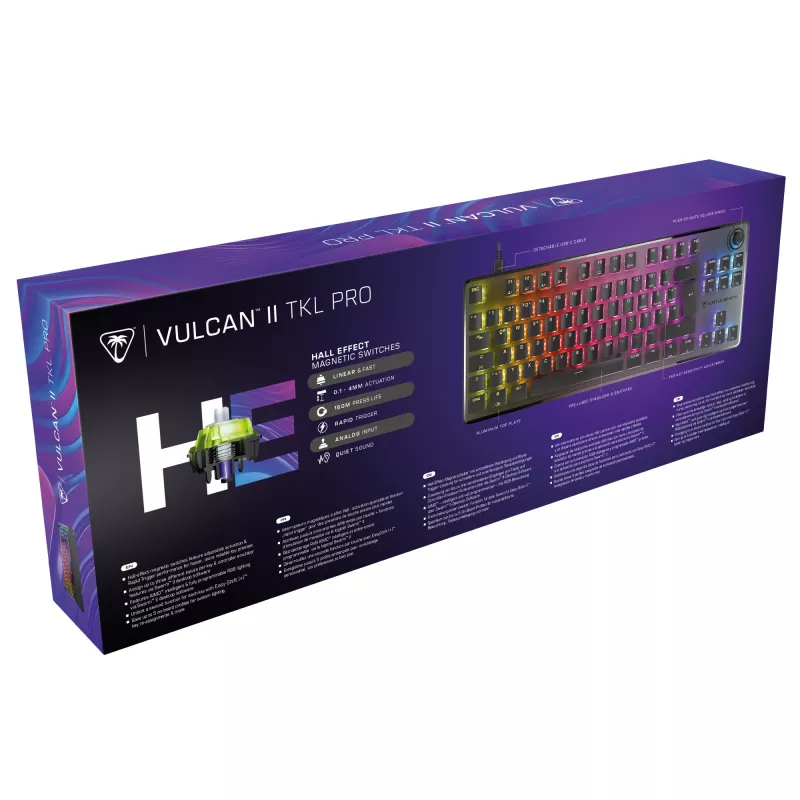 Klawiatura Turtle Beach Vulcan II TKL Pro Gaming USB AZERTY Czarna
