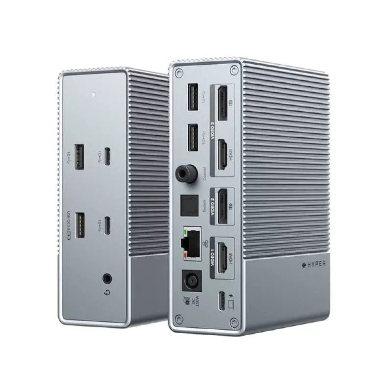 Targus HDG215-EUZ hub interfejsu USB 3.2 Gen 2 (3.1 Gen 2) Type-C srebrny