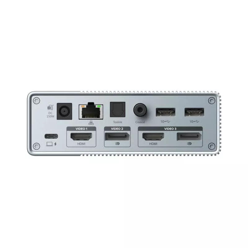 Targus HDG215-EUZ hub interfejsu USB 3.2 Gen 2 (3.1 Gen 2) Type-C srebrny