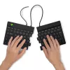 R-Go Tools Ergonomiczna klawiatura R-Go Split Break v2 z oprogramowaniem przypominającym o przerwach, ergonomiczna klawiatura dzielona, QWERTZ (DE), przewodowa, czarna