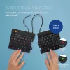 R-Go Tools Ergonomiczna klawiatura R-Go Split Break v2 z oprogramowaniem przypominającym o przerwach, ergonomiczna klawiatura dzielona, QWERTZ (DE), przewodowa, czarna