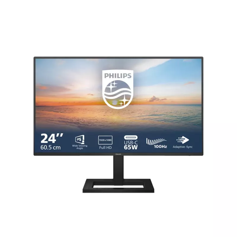 Philips 1000 series 24E1N1300AE/00 monitor komputerowy 60,5 cm (23,8 cala) 1920 x 1080 pikseli Full HD LCD Czarny