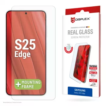Displex Szkło Ochronne (10H) do Samsung Galaxy S25 Edge, Eko Ramka Montażowa, odporne na zarysowania