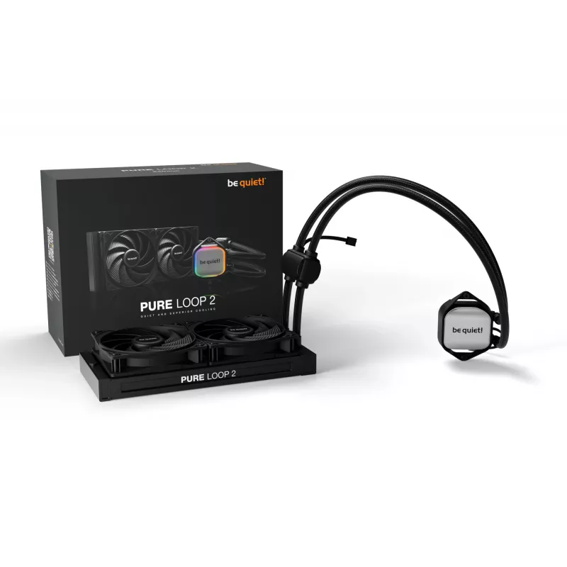 be quiet! Pure Loop 2 | 240 mm Procesor Chłodzenie cieczą typu All-in-one 12 cm Czarny 1 szt.