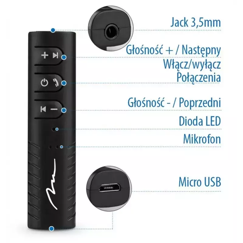 Odbiornik Bluetooth do muzyki Media-Tech MT3588
