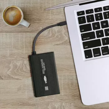 Obudowa HDD/SSD QOLTEC 51861 na dyski 2,5 cala SATA3, USB 3.0, czarna