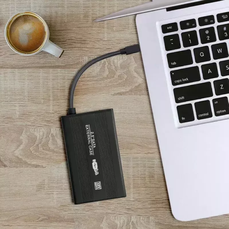 Obudowa HDD/SSD QOLTEC 51861 na dyski 2,5 cala SATA3, USB 3.0, czarna