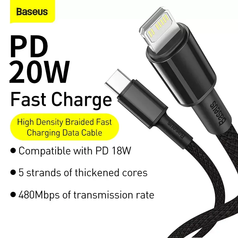 Kabel Lightning Baseus CATLGD-A01 2m Czarny