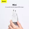 Baseus Super Si Ładowarka sieciowa biała szybkie ładowanie 12V 1xUSB-C