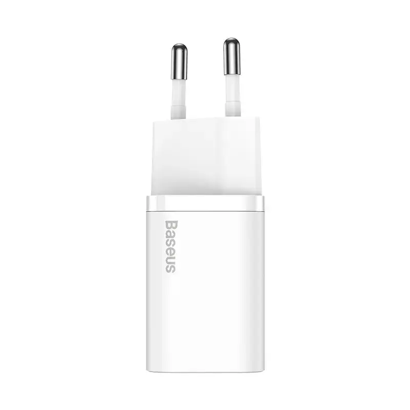 Baseus Super Si Ładowarka sieciowa biała szybkie ładowanie 12V 1xUSB-C