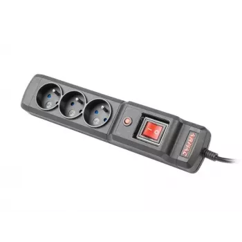 Listwa zasilająca ARMAC Multi M3 — 3 gniazda, kabel 5 m, czarna