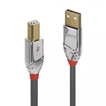 Lindy 2m USB 2.0 Type A to B kabel, Cromo Line