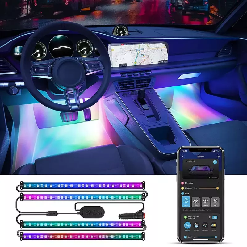 Inteligentna listwa świetlna Govee RGBIC Interior Car Lights Bluetooth 30 cm