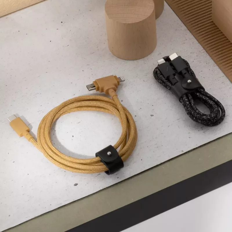Kabel USB Native Union Belt kabel Duo 1,5 m USB-C do USB-C/Lightning Czarny