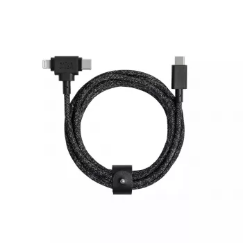Kabel USB Native Union Belt kabel Duo 1,5 m USB-C do USB-C/Lightning Czarny