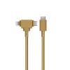 kabel USB native union Belt kabel Duo 1.5 m USB-C na USB-C/Lightning żółty