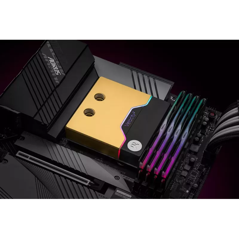 Blok wodny EK Water Blocks Mosiądz Miedź Czarny Złoty