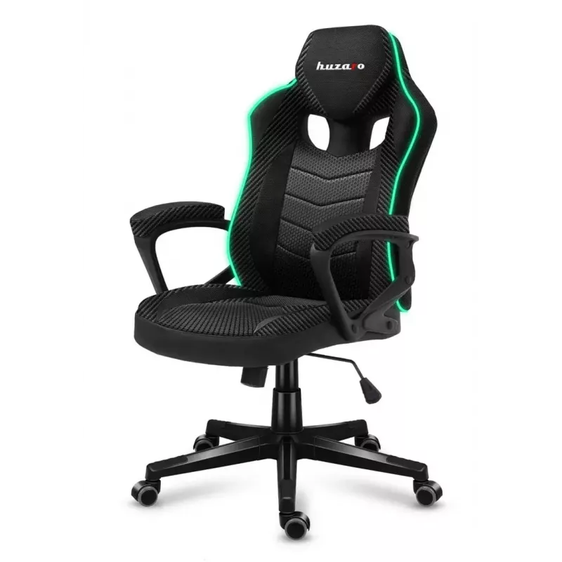 Fotel gamingowy huzaro Force 2.5 RGB Mesh — przewiewna siatka, podświetlenie RGB, regulowana wysokość, odchylany, udźwig 130 kg