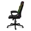 Fotel gamingowy huzaro Force 2.5 RGB Mesh — przewiewna siatka, podświetlenie RGB, regulowana wysokość, odchylany, udźwig 130 kg