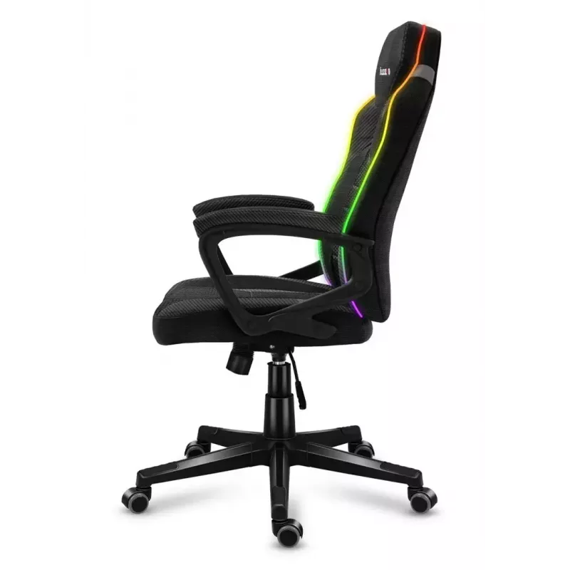 Fotel gamingowy huzaro Force 2.5 RGB Mesh — przewiewna siatka, podświetlenie RGB, regulowana wysokość, odchylany, udźwig 130 kg