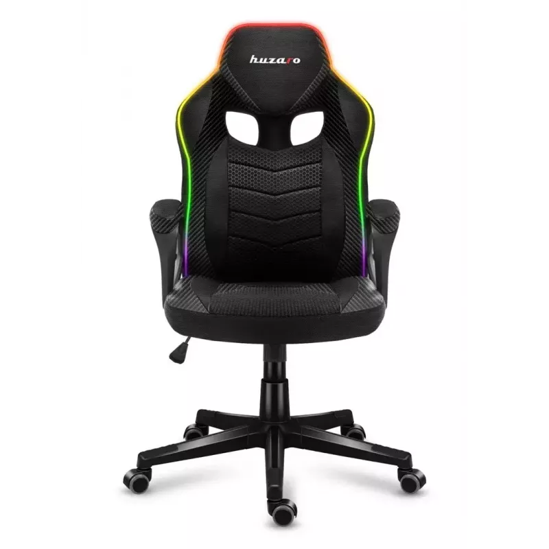 Fotel gamingowy huzaro Force 2.5 RGB Mesh — przewiewna siatka, podświetlenie RGB, regulowana wysokość, odchylany, udźwig 130 kg