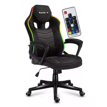 Fotel gamingowy huzaro Force 2.5 RGB Mesh — przewiewna siatka, podświetlenie RGB, regulowana wysokość, odchylany, udźwig 130 kg