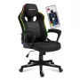 Fotel gamingowy huzaro Force 2.5 RGB Mesh — przewiewna siatka, podświetlenie RGB, regulowana wysokość, odchylany, udźwig 130 kg